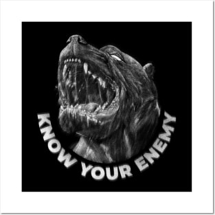 Pitbull dog with the quote "Know your enemy". Posters and Art
